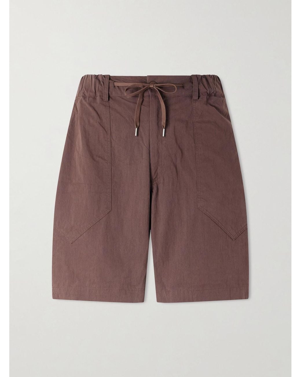 FRIZMWORKS Red Fatigue Straight-Leg Cotton-Blend Shorts for men