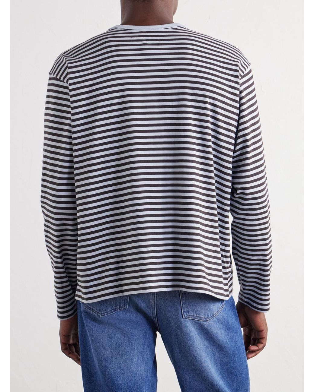 Rag & Bone Blue Striped Cotton-Jersey T-Shirt for men