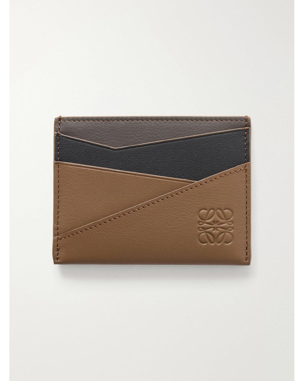 Loewe Natural Puzzle Edge Anagram-Embossed Leather Cardholder for men