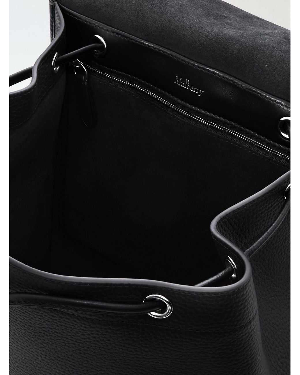 Mulberry Black Heritage Pebble-Grain Leather Backpack for men