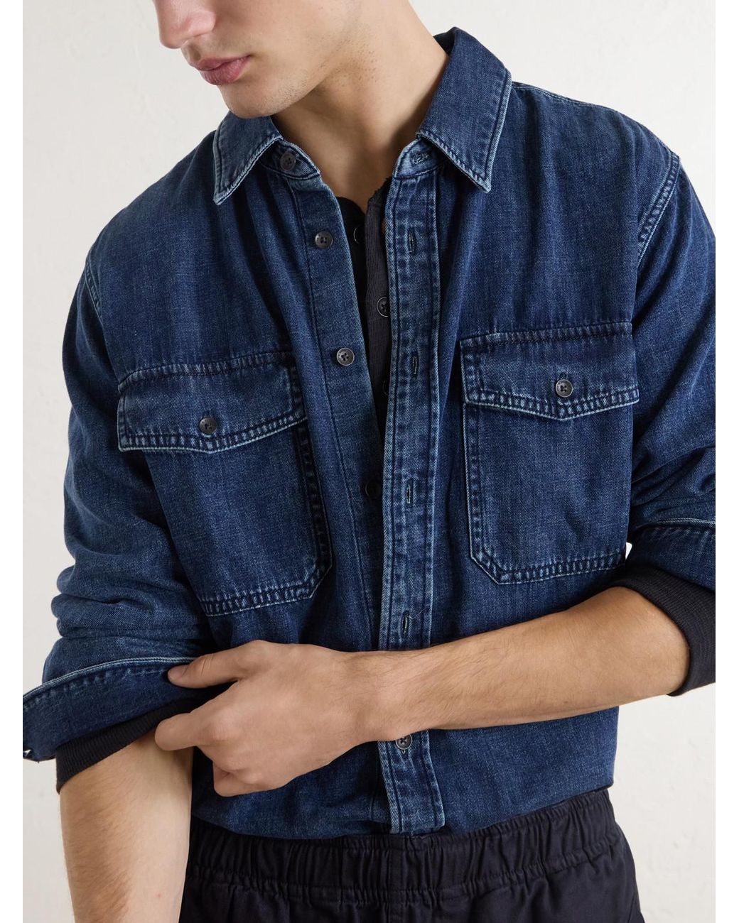 Rag & Bone Blue Denim Shirt for men
