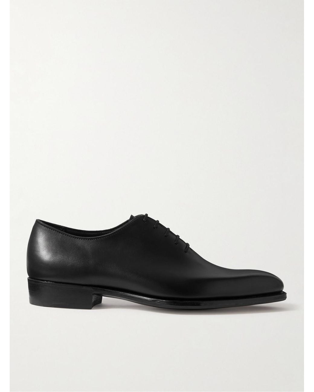 George Cleverley Black Merlin Leather Oxford Shoes for men