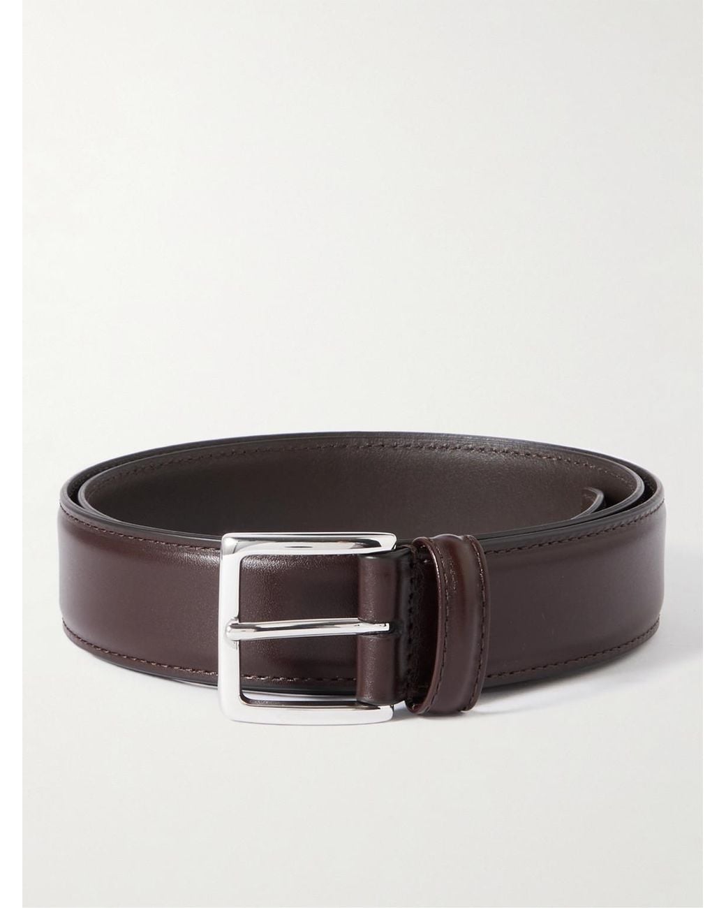 Andersons Brown 3.5Cm Leather Belt for men