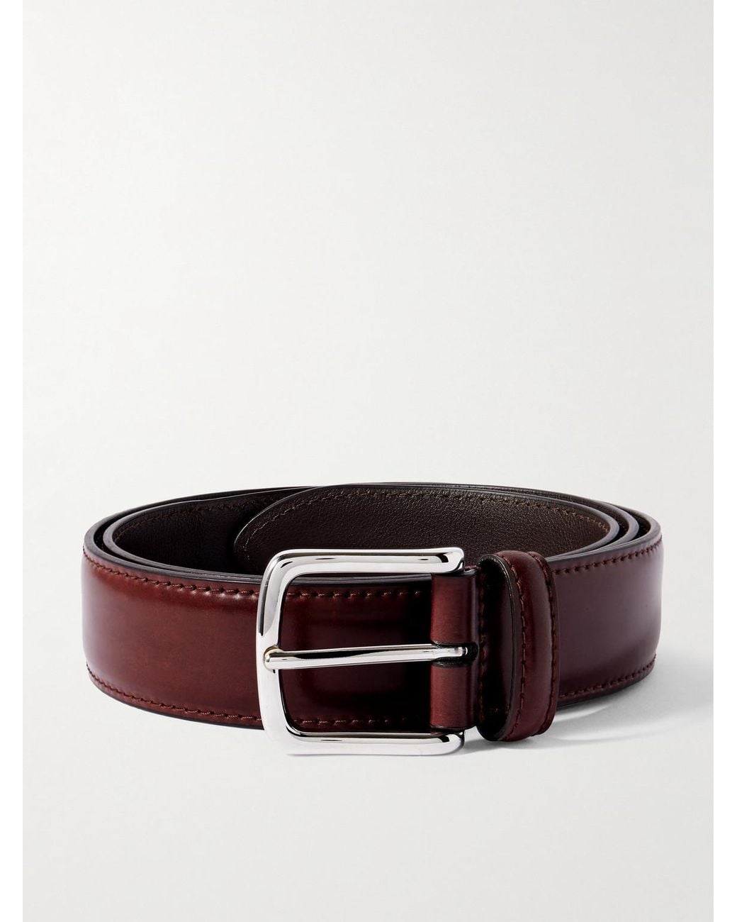 Andersons Red 4Cm Polished Leather Belt for men