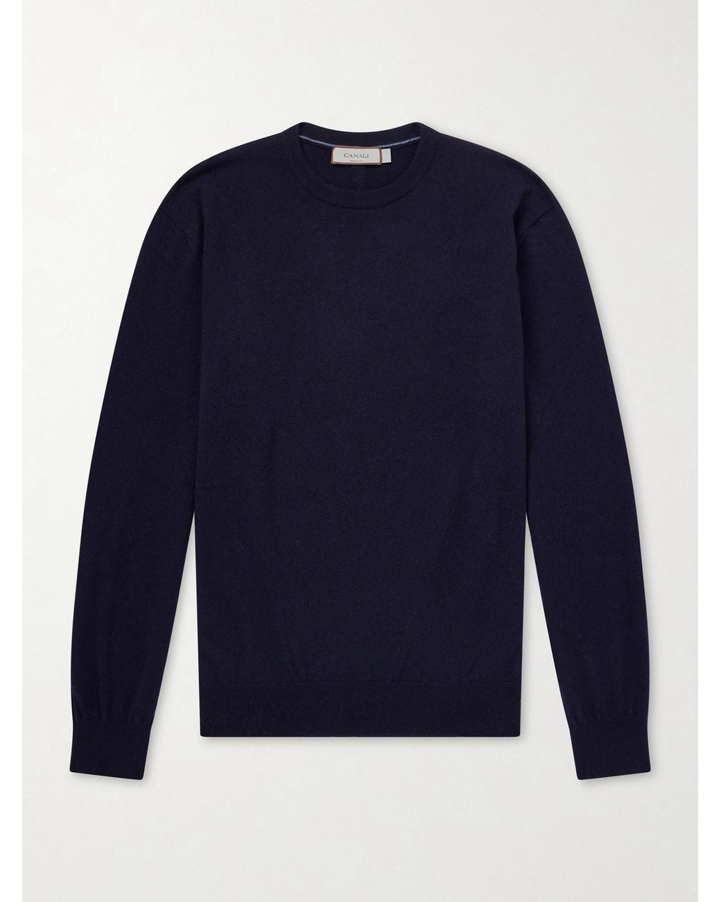 Canali Blue Cashmere Sweater for men