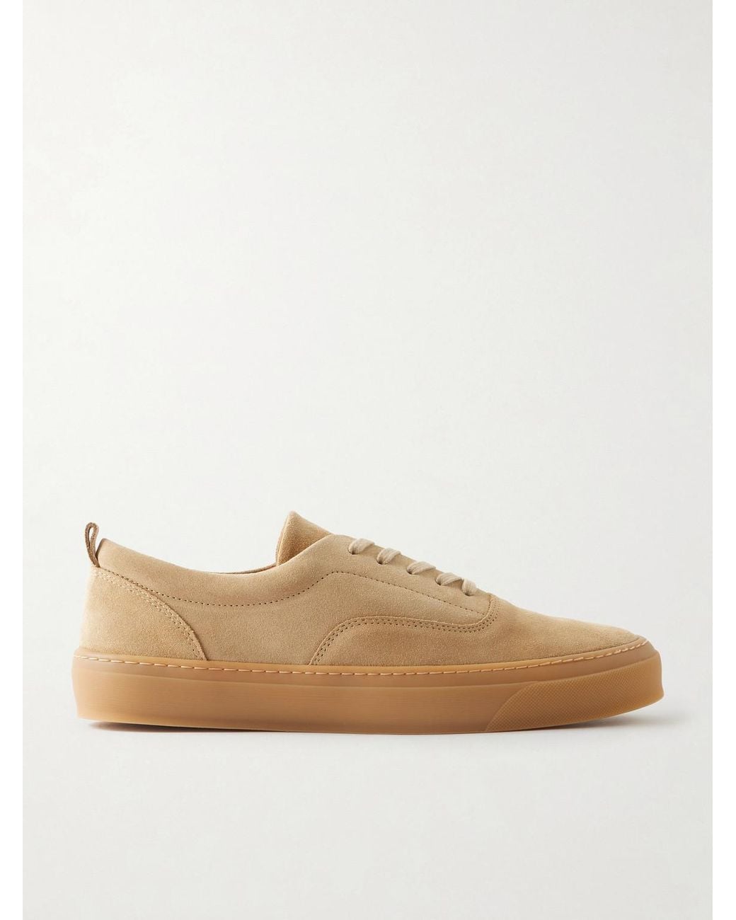 Mr P. Natural Classic Plimsoll Suede Sneakers for men