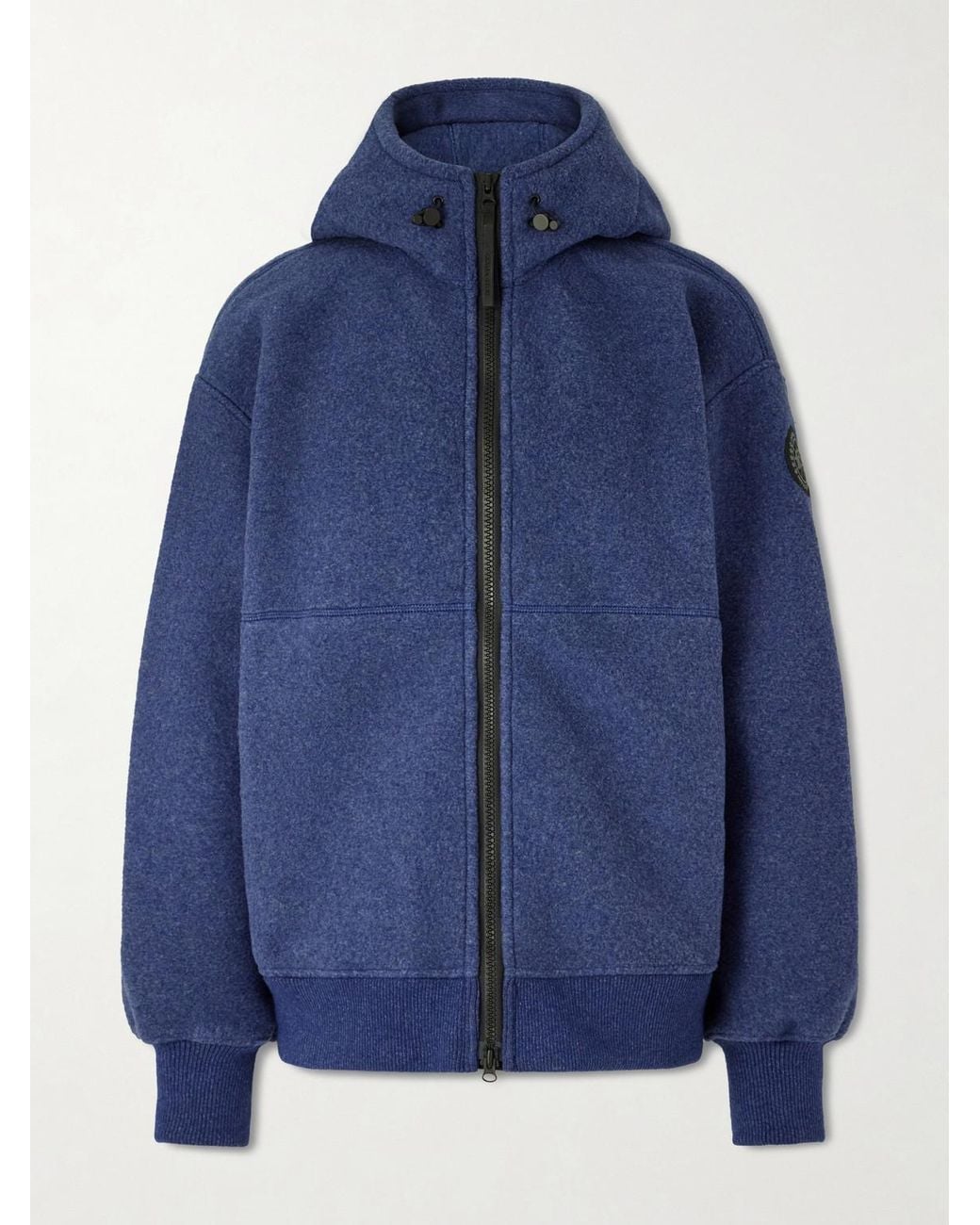 Canada Goose Blue Chilliwack Wool-Blend Fleece Hooded Jacket for men