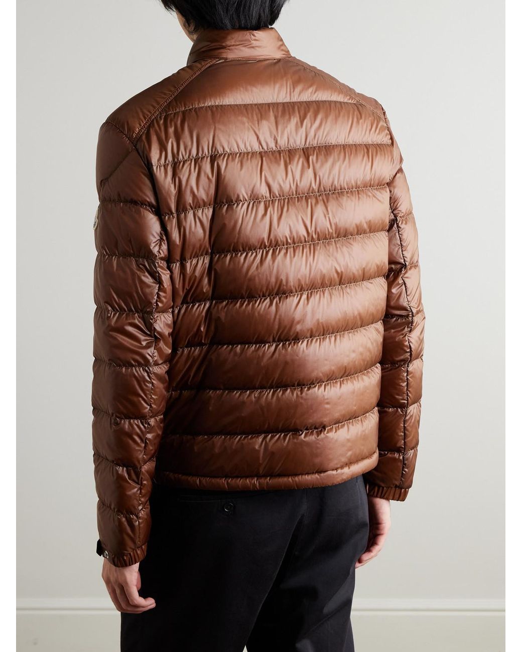 Moncler Brown Selves Quilted Shell Down Jacket for men