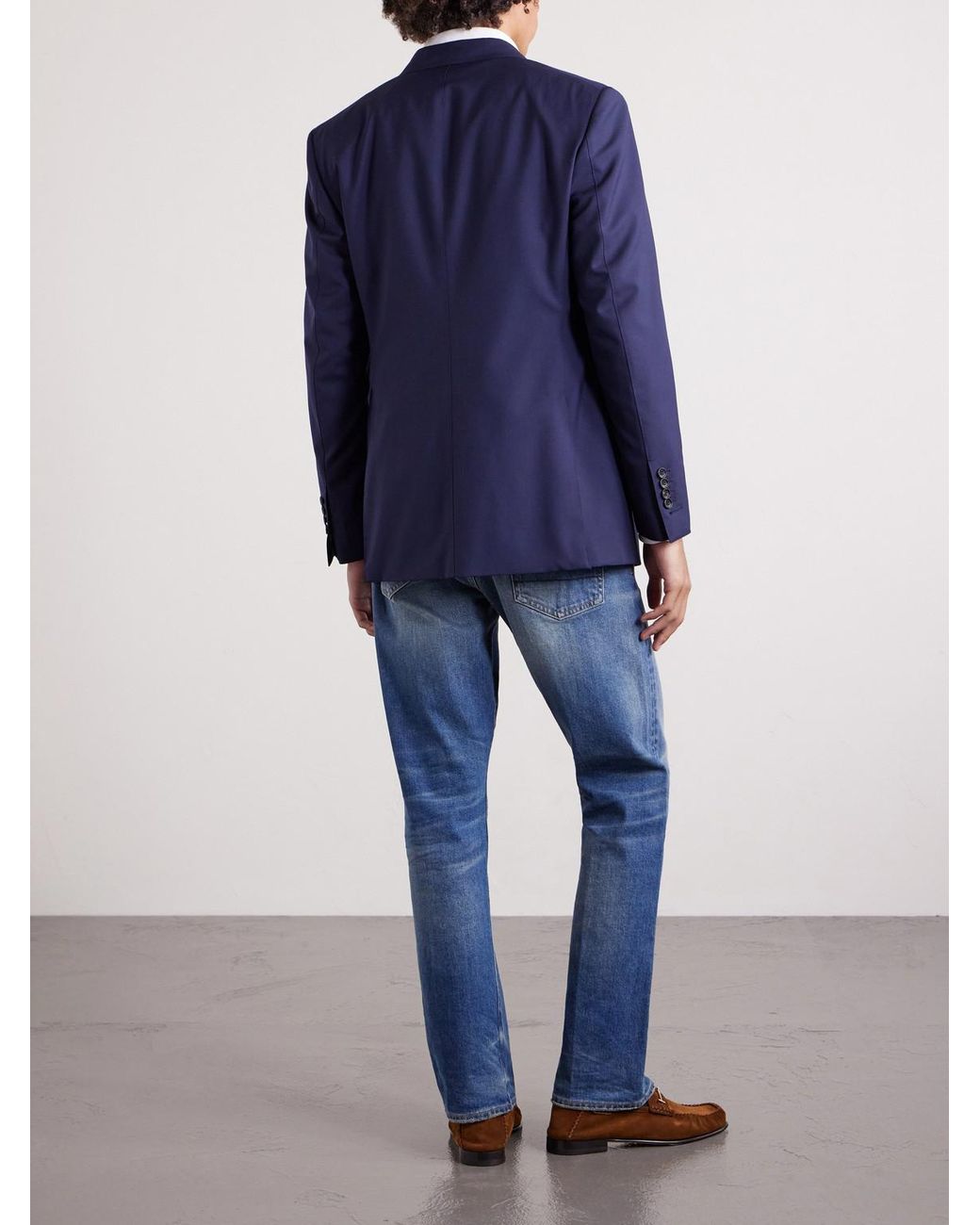 Tom Ford Blue Straight-Leg Selvedge Jeans for men