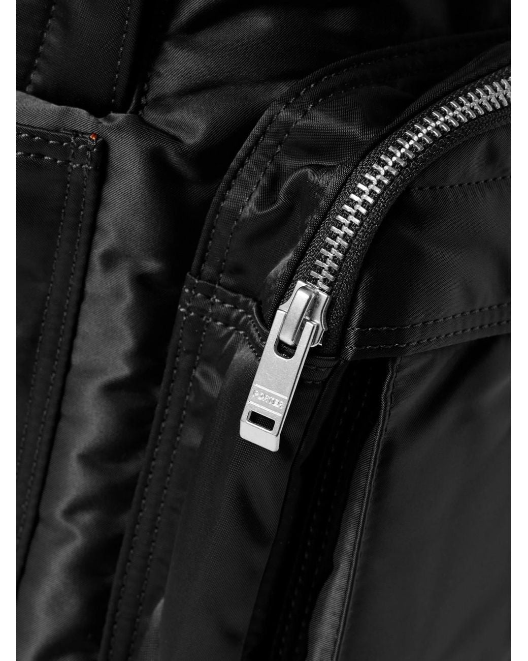 Porter-Yoshida and Co Black Daypack Nylon-Twill Backpack for men