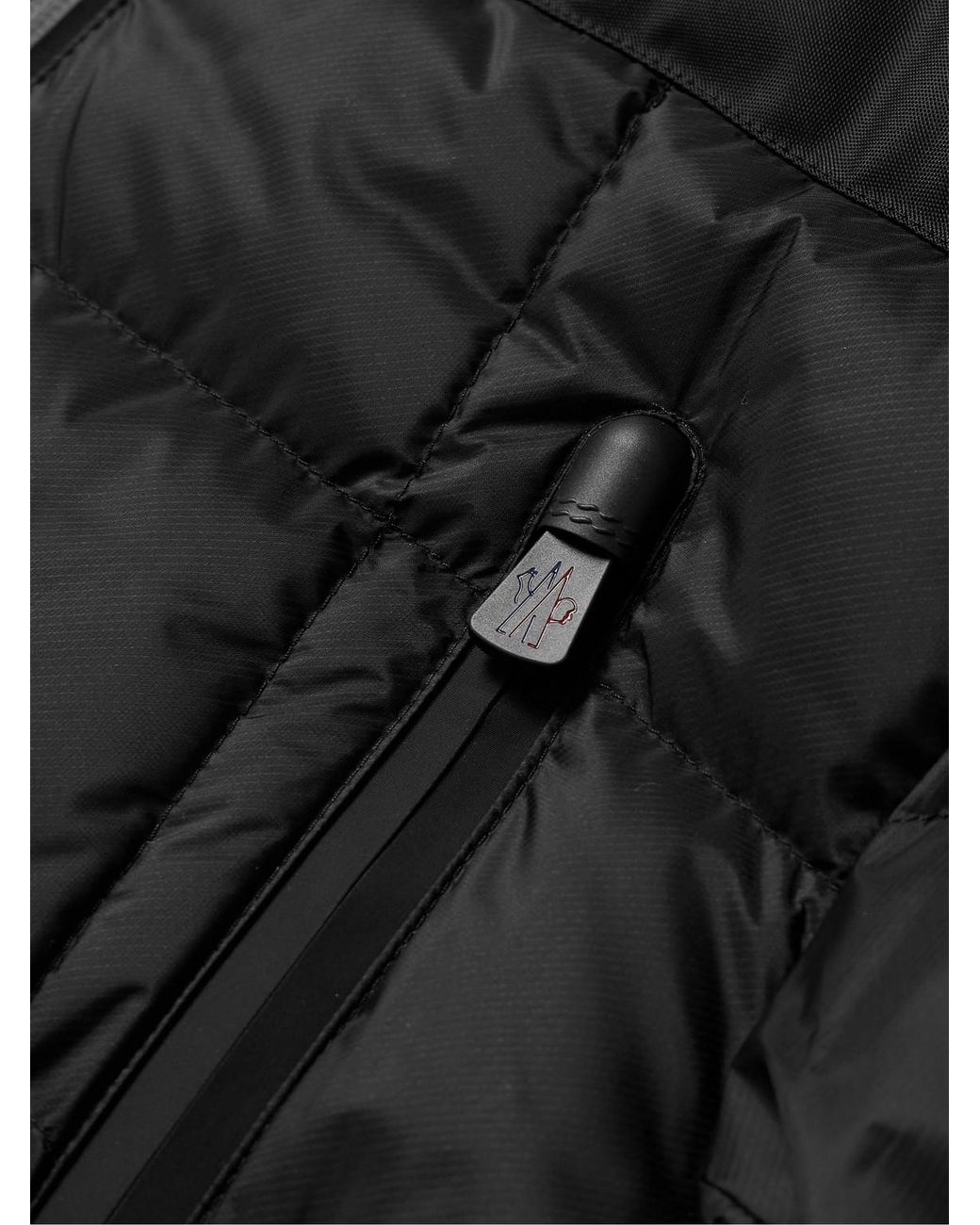 Moncler Black Camurac Logo-appliquéd Quilted Hooded Down Ski Jacket for men