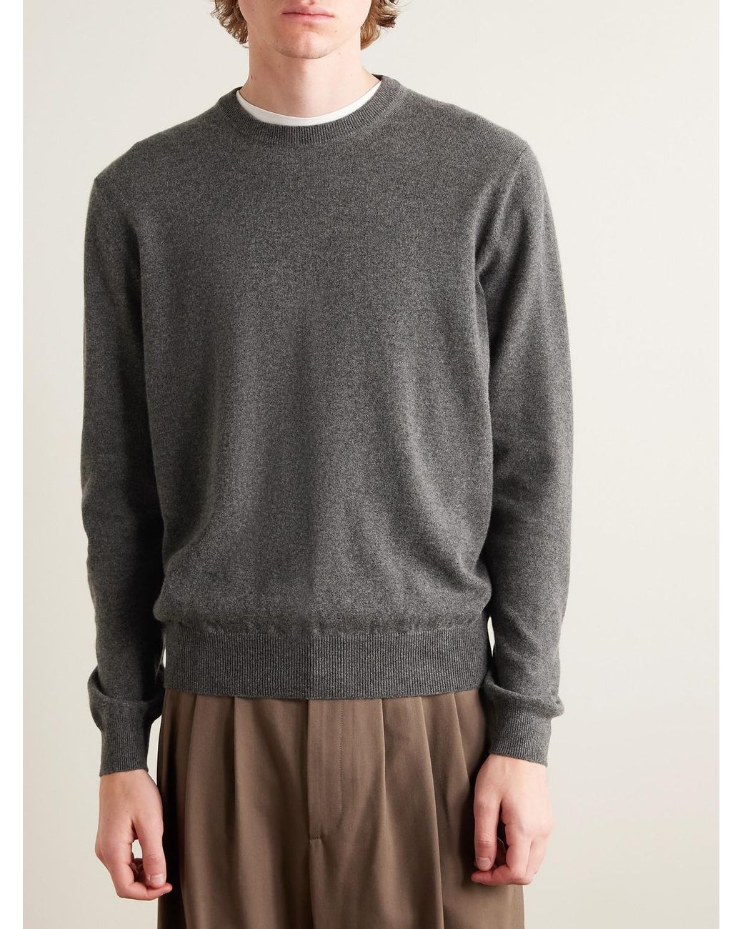 Loro Piana Gray Slim-Fit Baby Cashmere Sweater for men