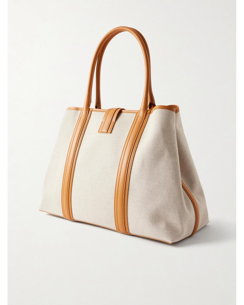 Christian Louboutin White Nox Leather-trimmed Linen Tote Bag for men
