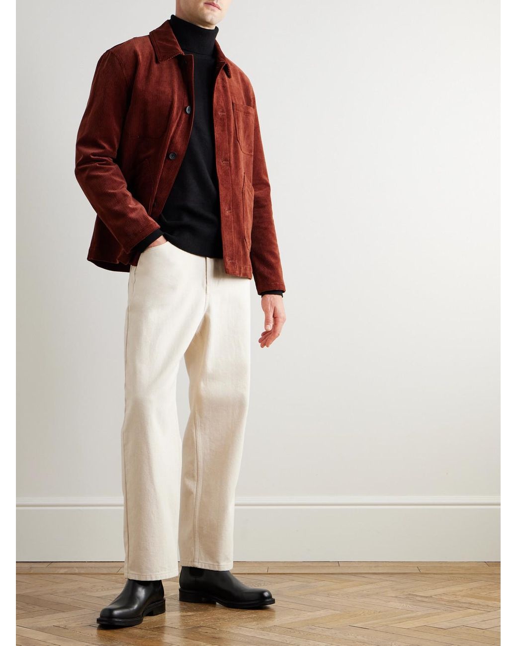 Mr P. Black Clyde Cashmere Rollneck Sweater for men