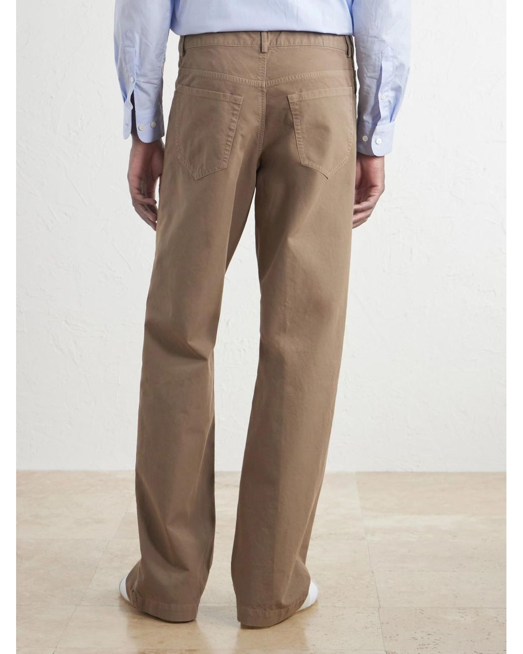 Dries Van Noten Natural Straight-Leg Cotton Trousers for men