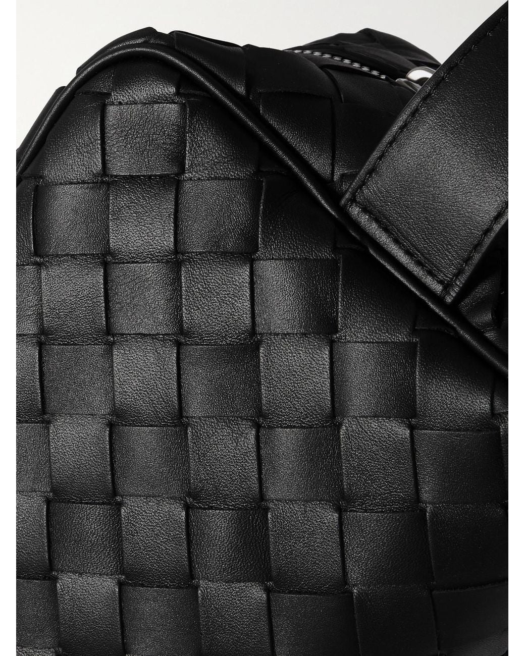 Bottega Veneta Black Intrecciato Leather Wash Bag for men