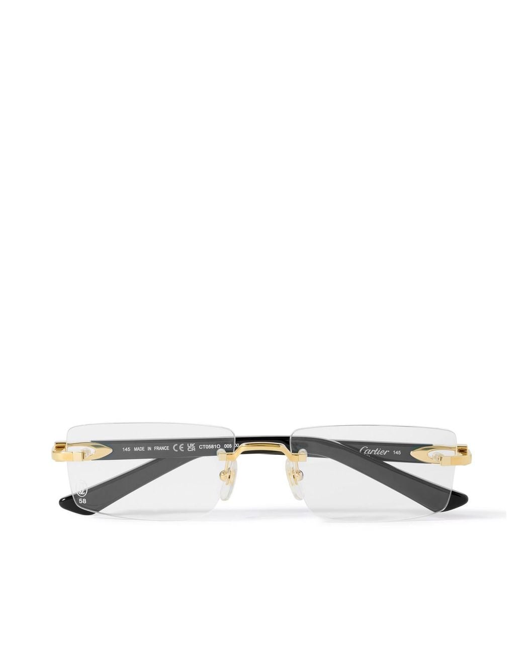 Cartier Rimless Rectangle Cartier Signature C Rimless Rectangular-Frame-Tone And Acetate ...