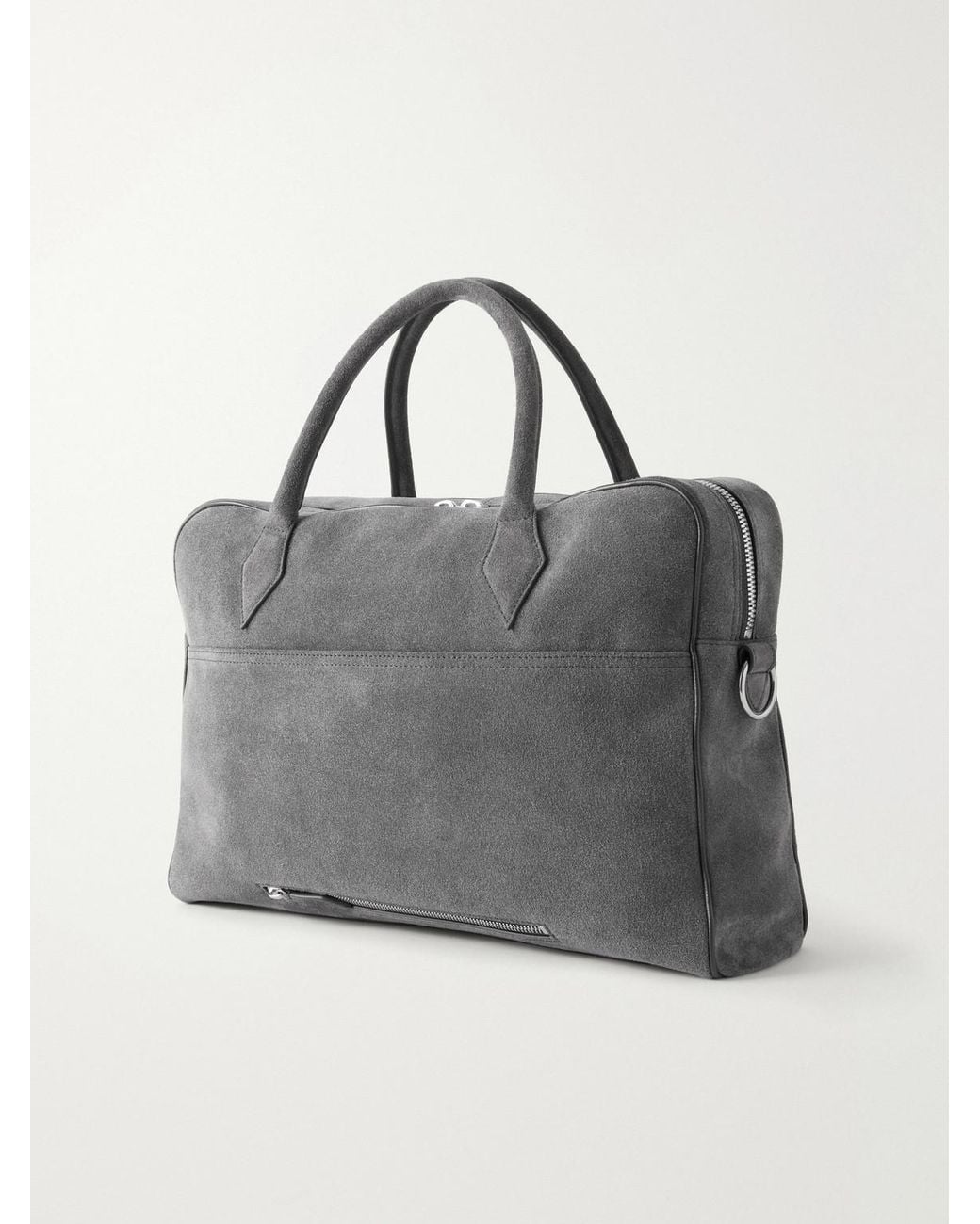 Metier Gray Closer Suede Briefcase for men
