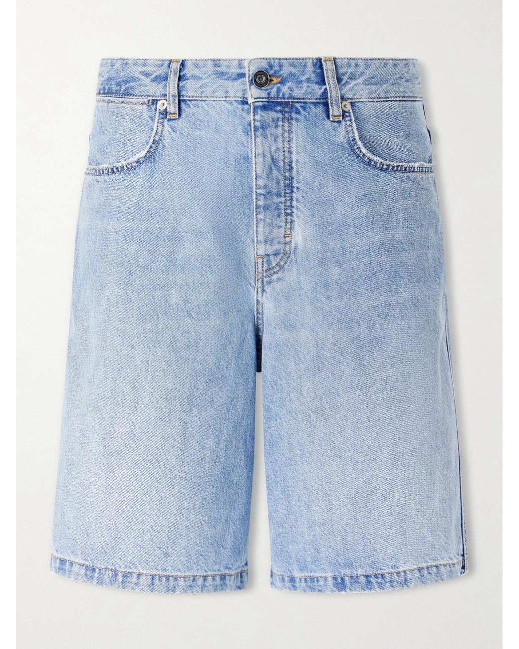 Givenchy Blue Straight-Leg Denim Shorts for men