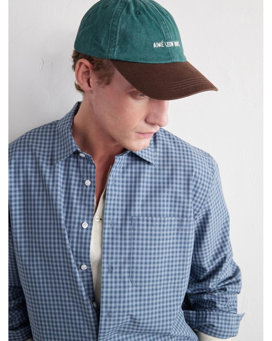 Aimé Leon Dore Green Logo-Embroidered Pigment-Dyed Cotton Baseball Cap for men