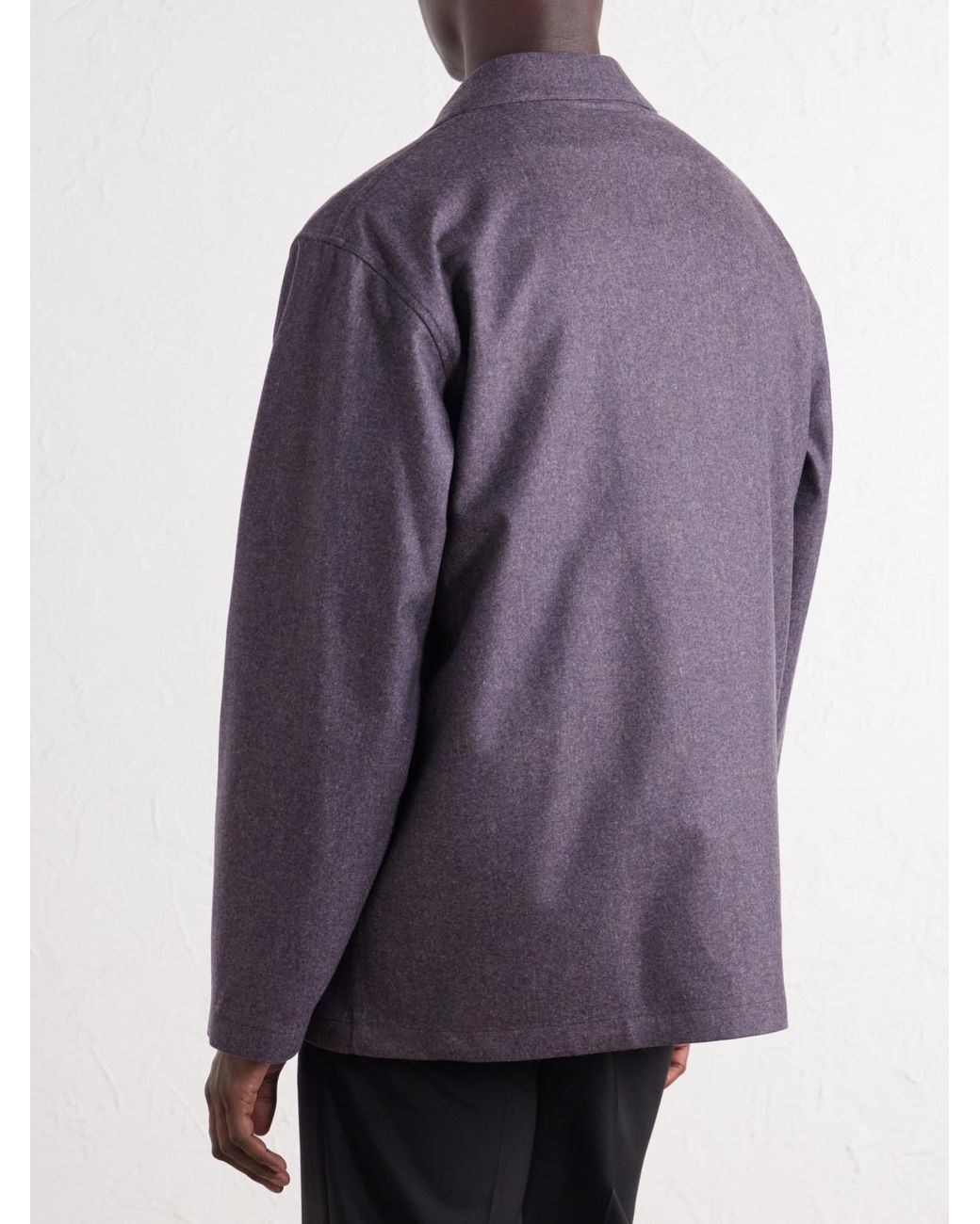 Caruso Purple Wool And Cashmere-Blend Blouson Jacket for men