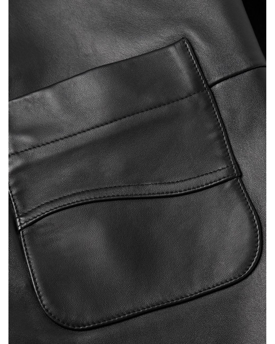 STÒFFA Black Wave Leather Jacket for men