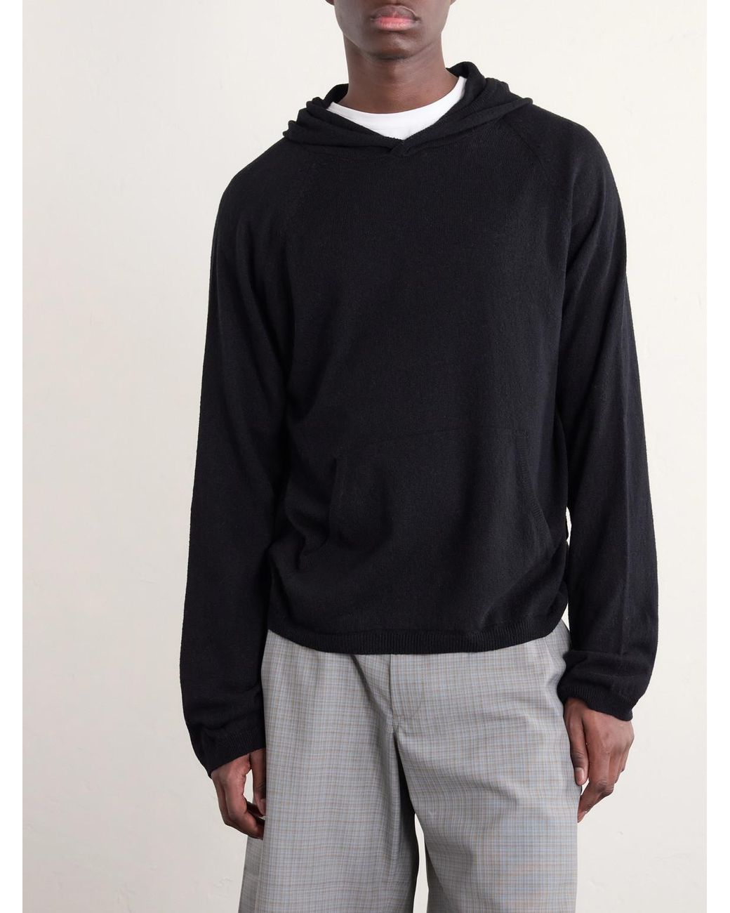 Our Legacy Blue Knitted Silk Hoodie for men