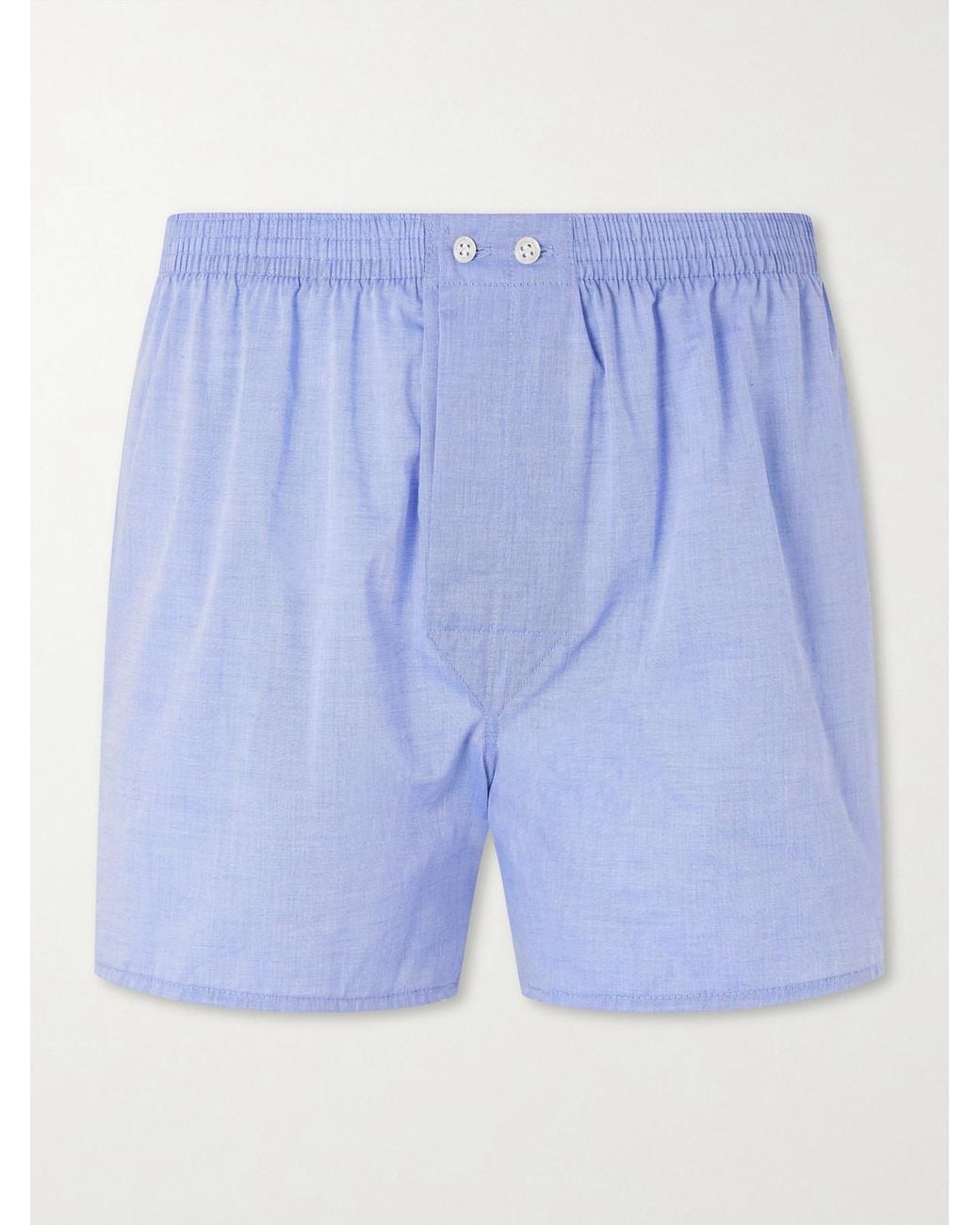 Derek Rose Blue Amalfi Cotton Boxer Shorts for men