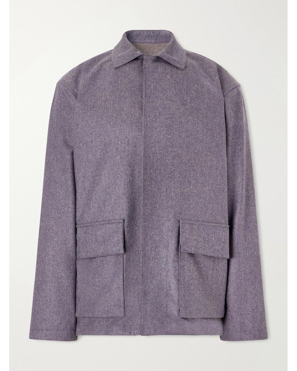 Caruso Purple Wool And Cashmere-Blend Blouson Jacket for men