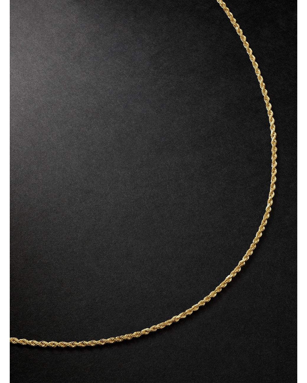 Alex Moss New York Black 20-Inch 14-Karat Rope Chain Necklace for men