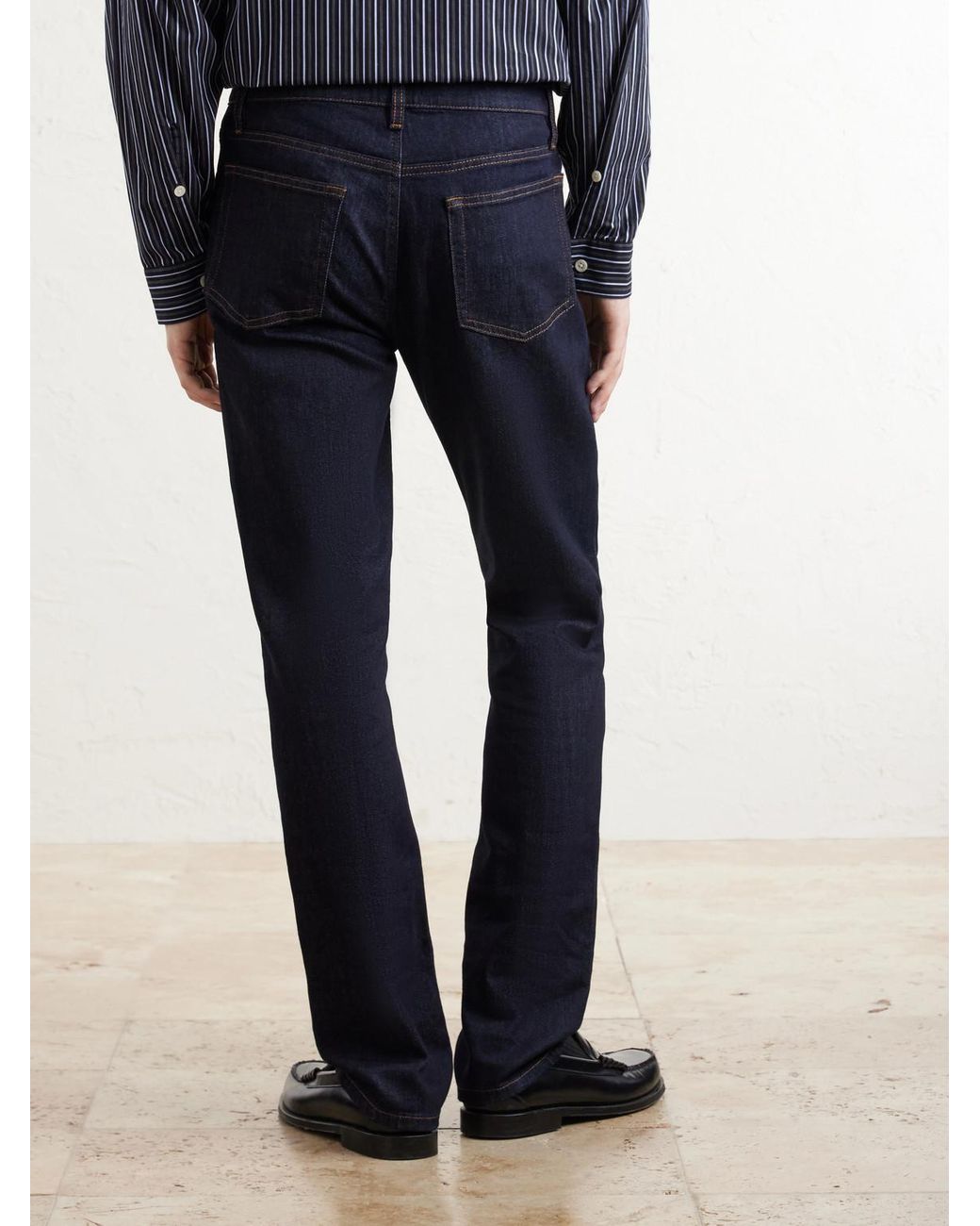 FRAME Blue Modern Straight-Leg Jeans for men