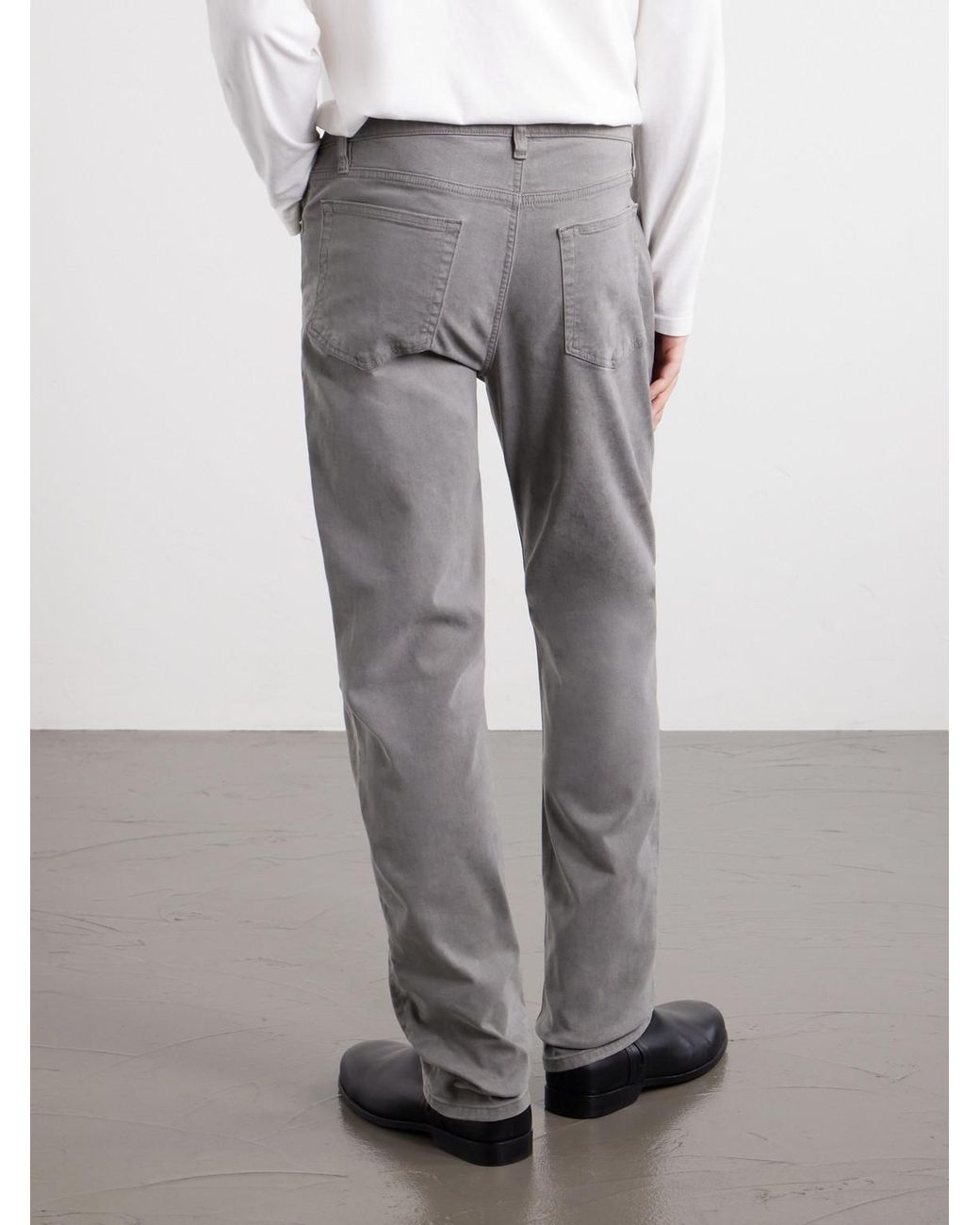 FRAME Gray Modern Straight Lyocell-Blend Jeans for men