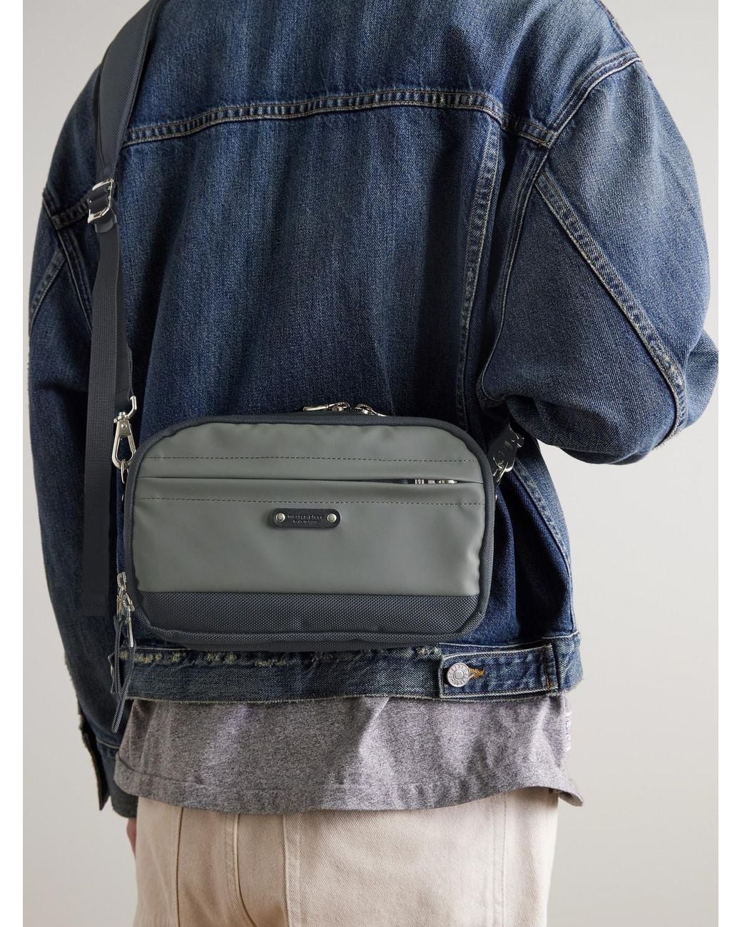 Spec Cordura And Leather Messenger Bag di Master Piece in Black da Uomo