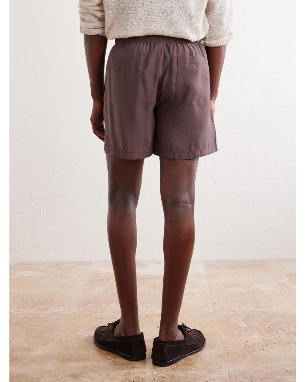 FRAME Purple Summer Boxer Straight-Leg Shell Shorts for men