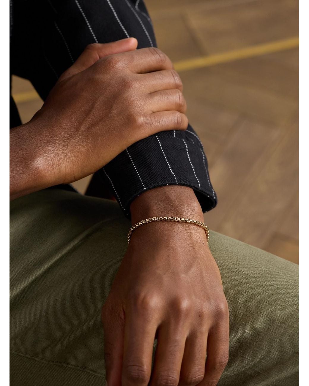 David Yurman Black 18-Karat Chain Bracelet for men
