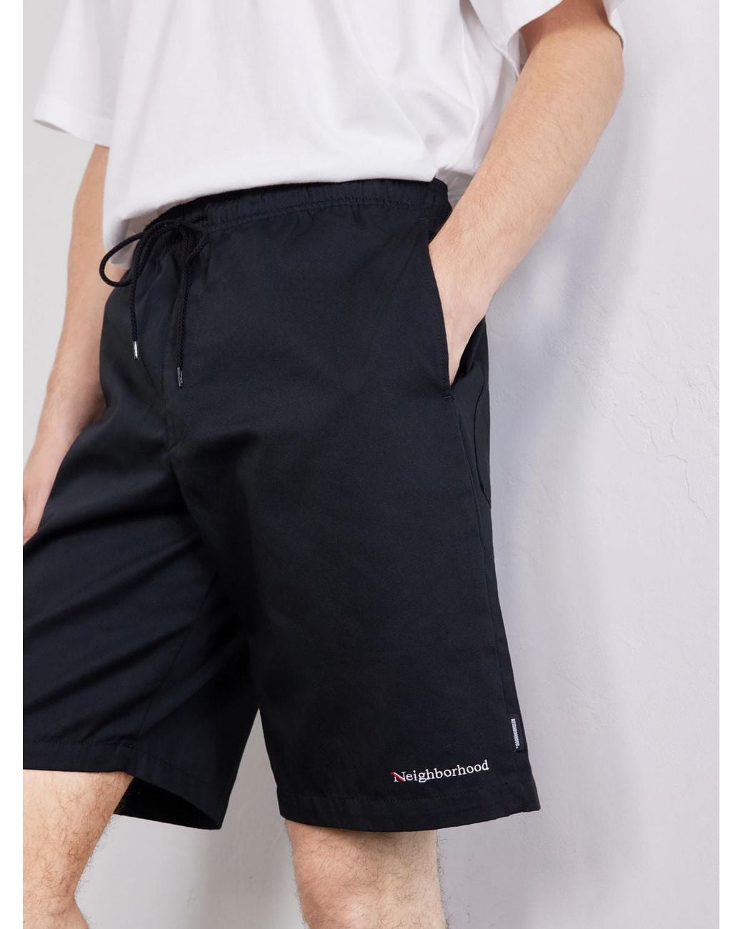 Neighborhood Blue Easy Straight-Leg Logo-Embroidered Shell Shorts for men