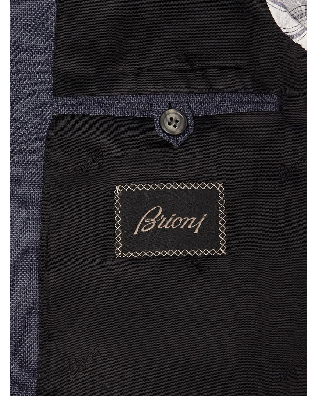 Brioni Blue New Plume Wool Suit Jacket for men