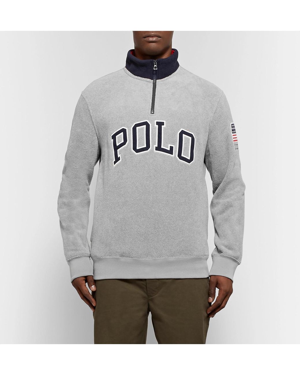 Polo ralph lauren polar fleece half zip hot sale
