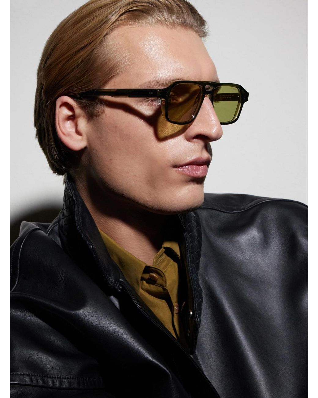 Cutler & Gross Green Gr15 Aviator-Style Acetate Sunglasses for men