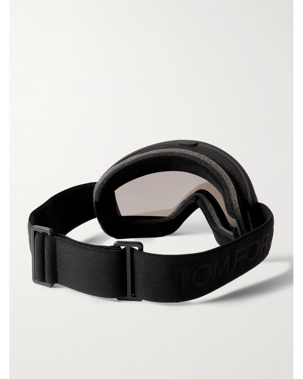 Tom Ford Blue Webbing-Trimmed Mirrored Ski Goggles for men