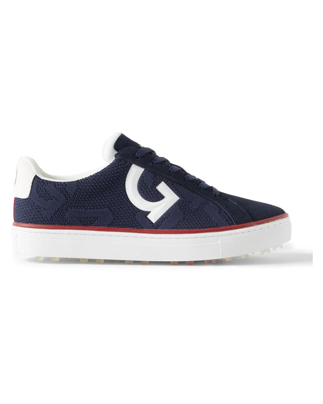 G/FORE Disruptor Suede-trimmed Knitted Golf Shoes in Blue for Men | Lyst