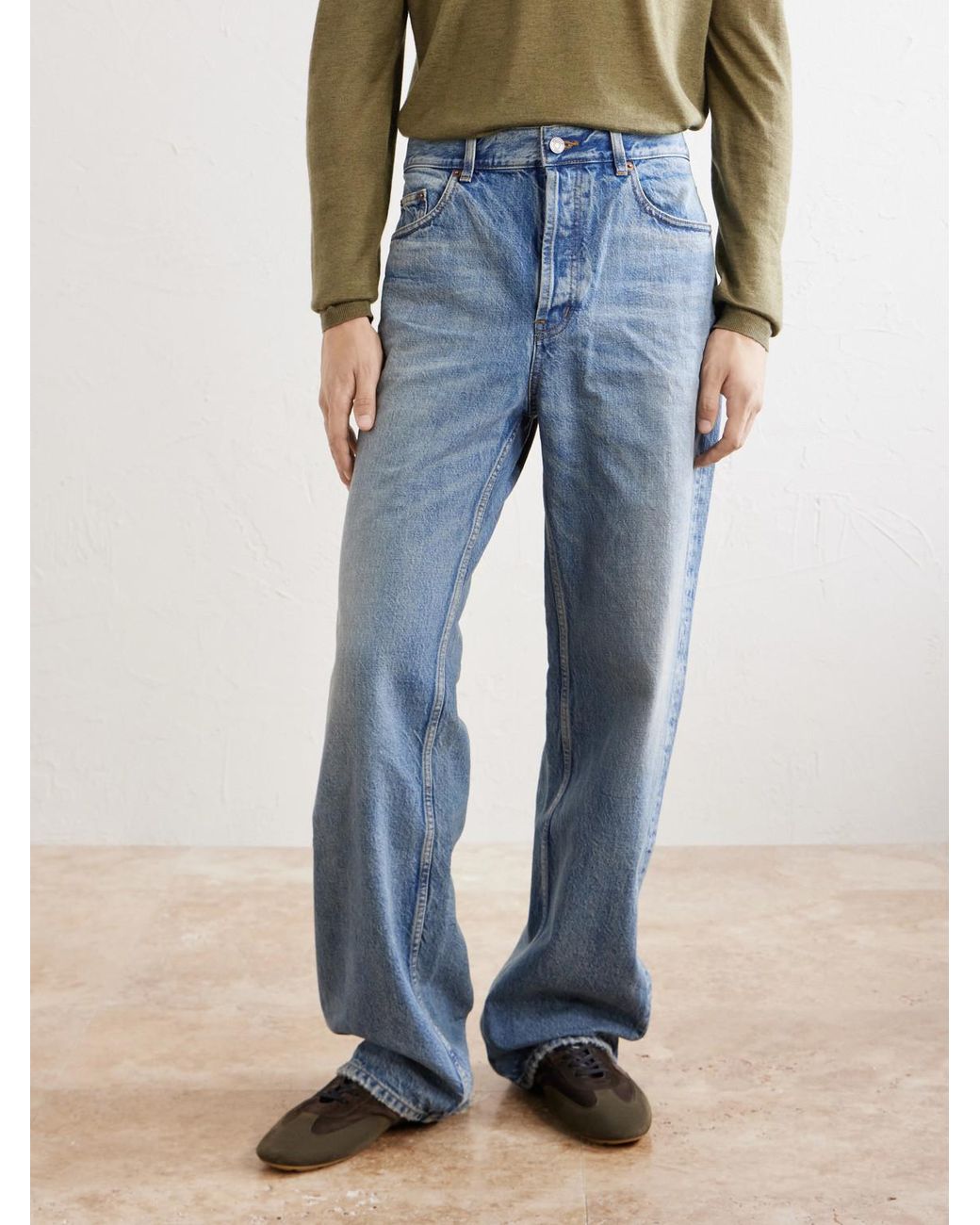 Saint Laurent Blue Wide-leg Jeans for men