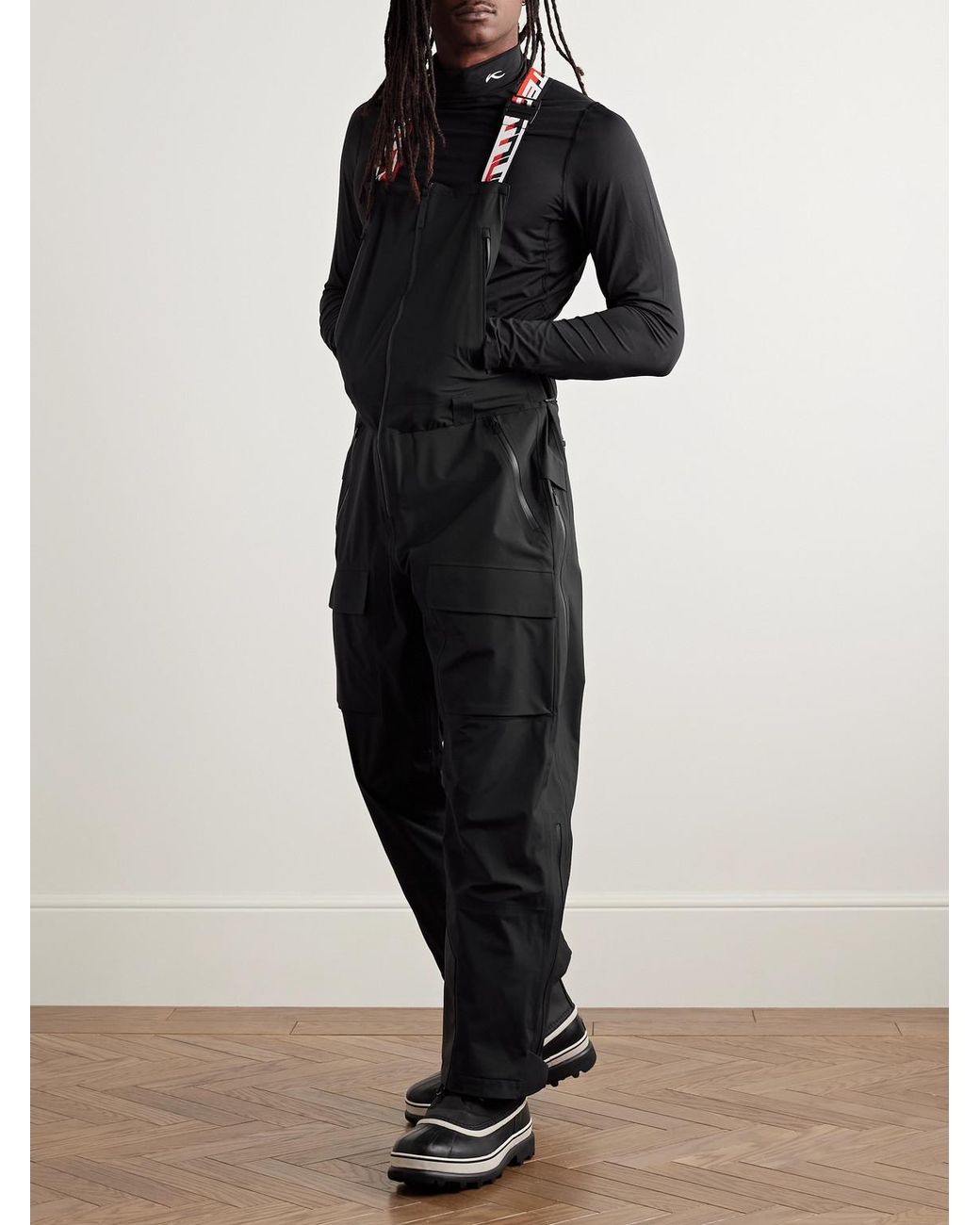 Aztech Mountain Black Hayden 3L Ski Salopettes for men
