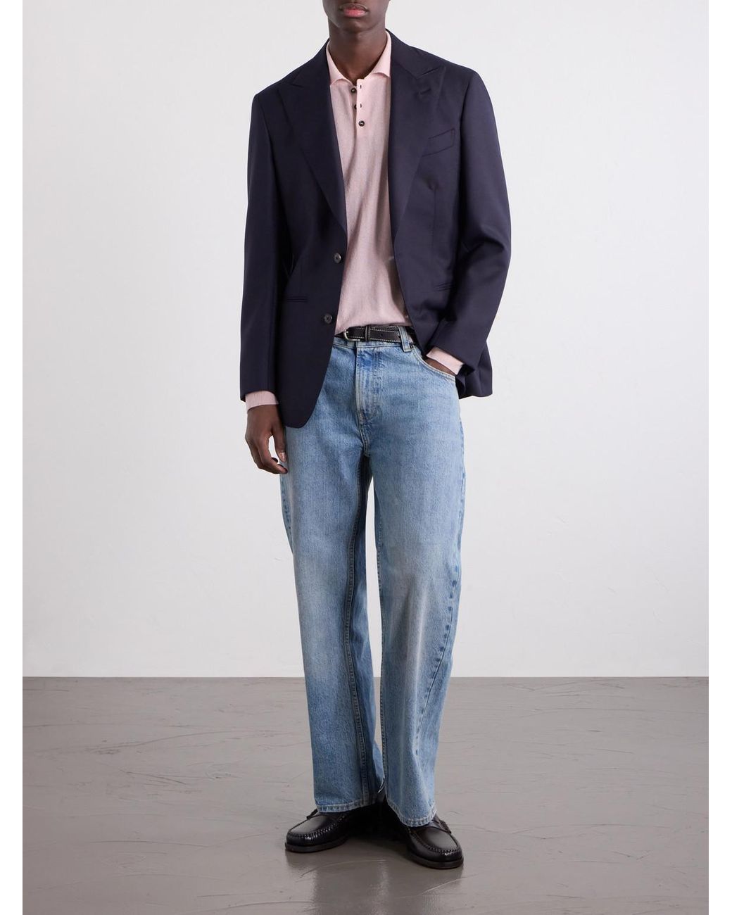 Slowear Pink Zanone Cashmere-Blend Polo Sweater for men