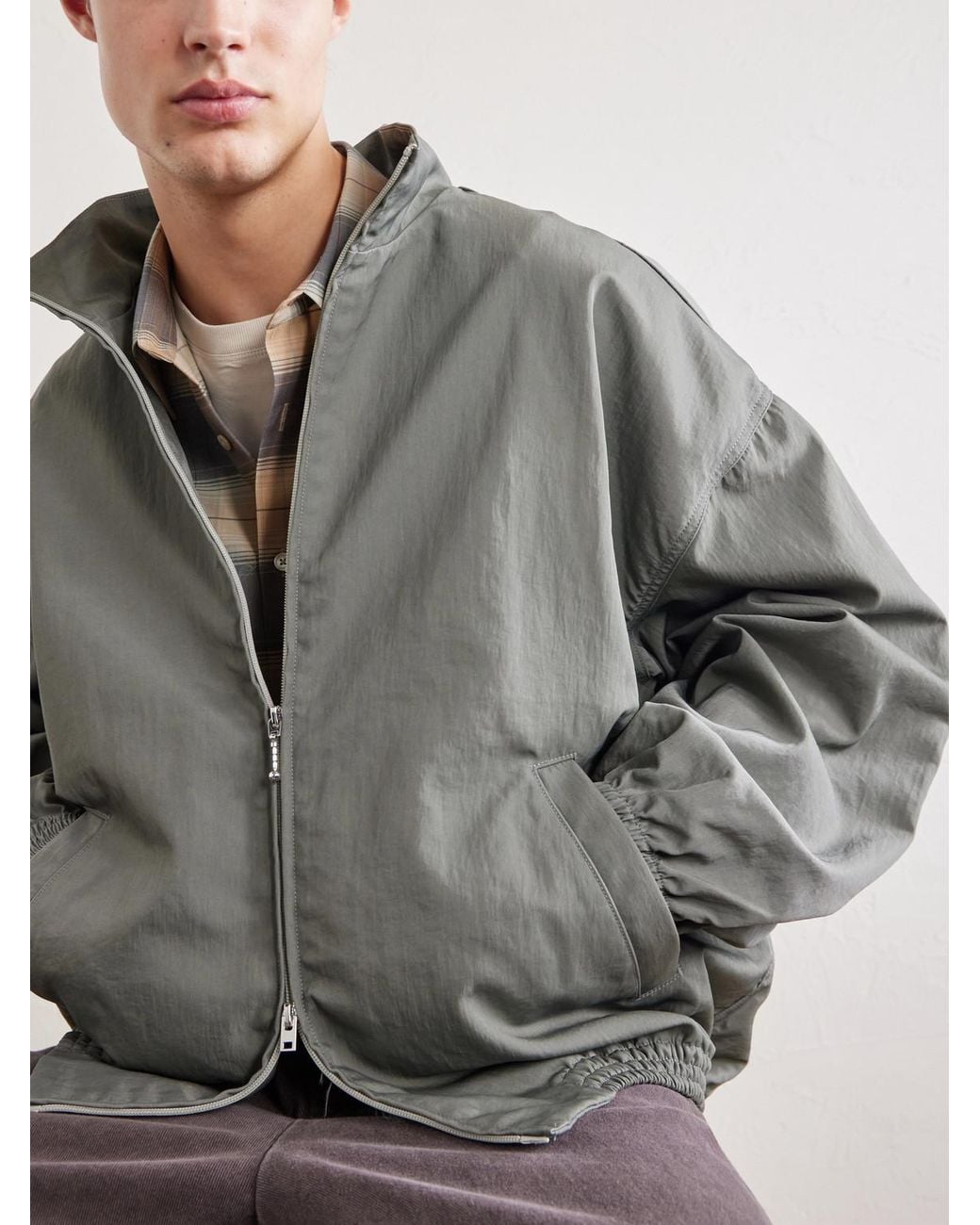 Agolde Gray Shell Blouson Jacket for men