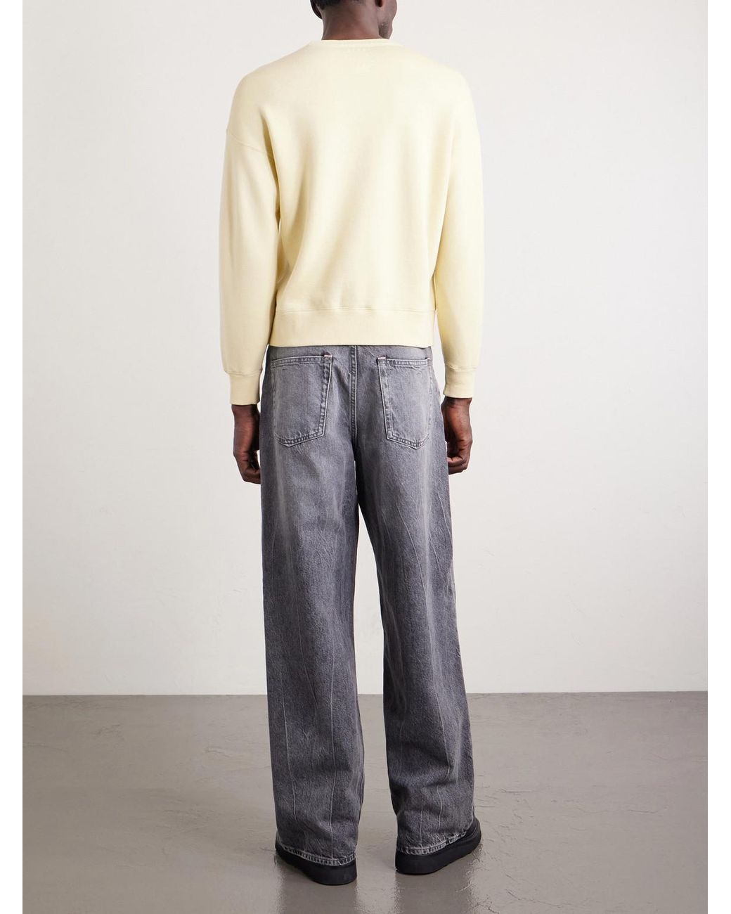 Visvim Natural Jumbo Sb Wool And Cotton-Blend Jersey Sweatshirt for men