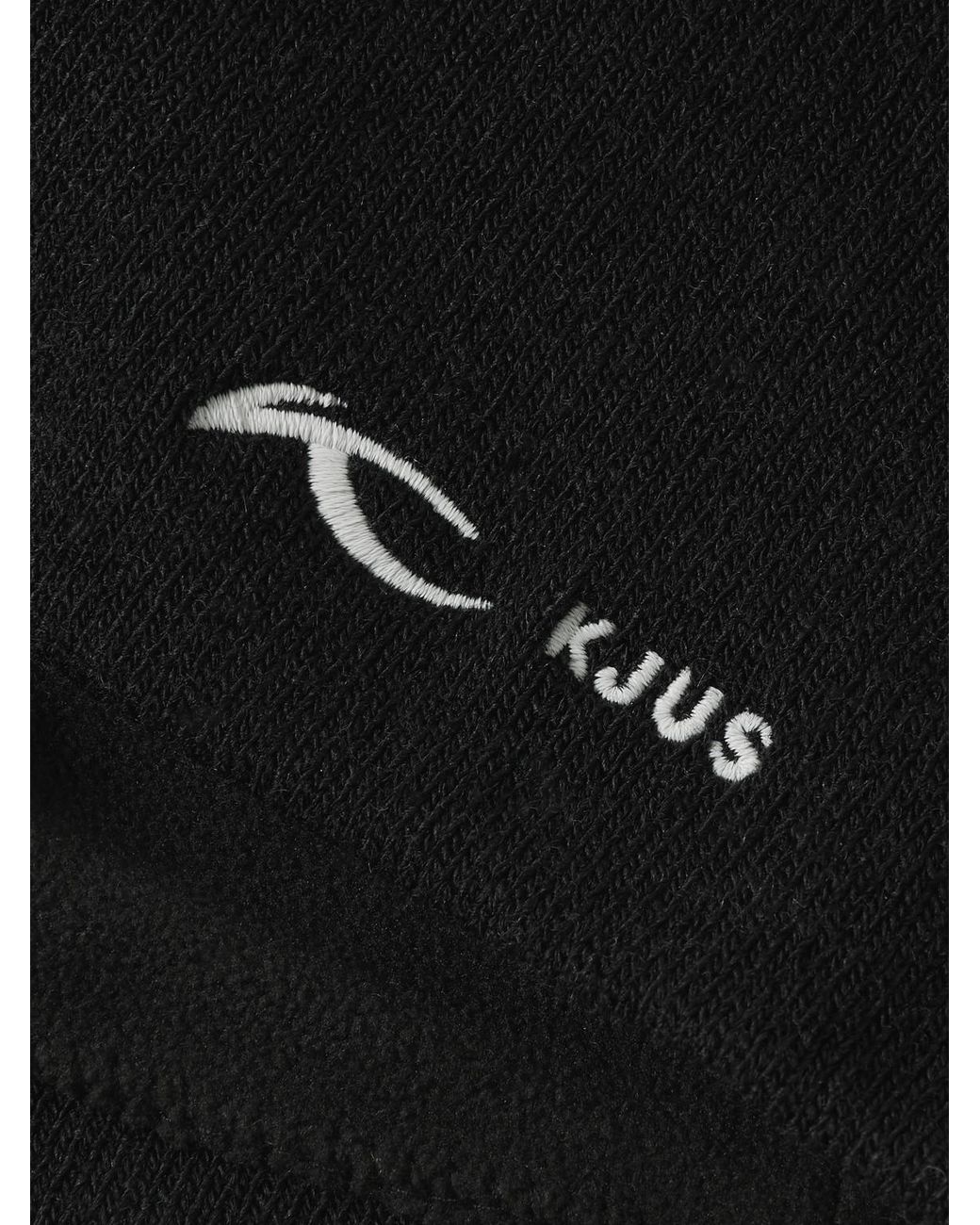 Kjus Black Logo-Embroidered Knitted Beanie for men