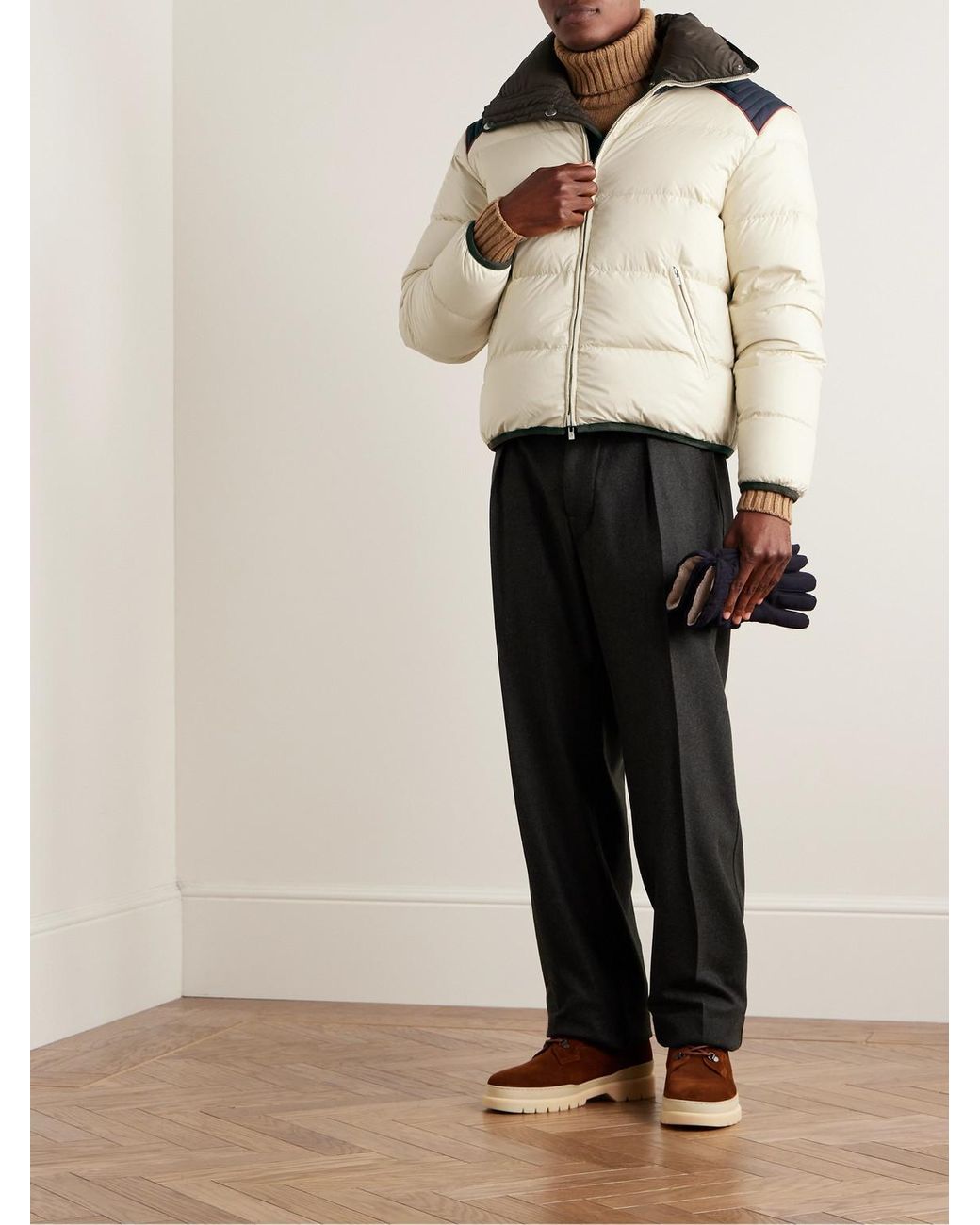 Loro Piana Natural Slim-Fit Reversible Quilted Shell Down Jacket for men