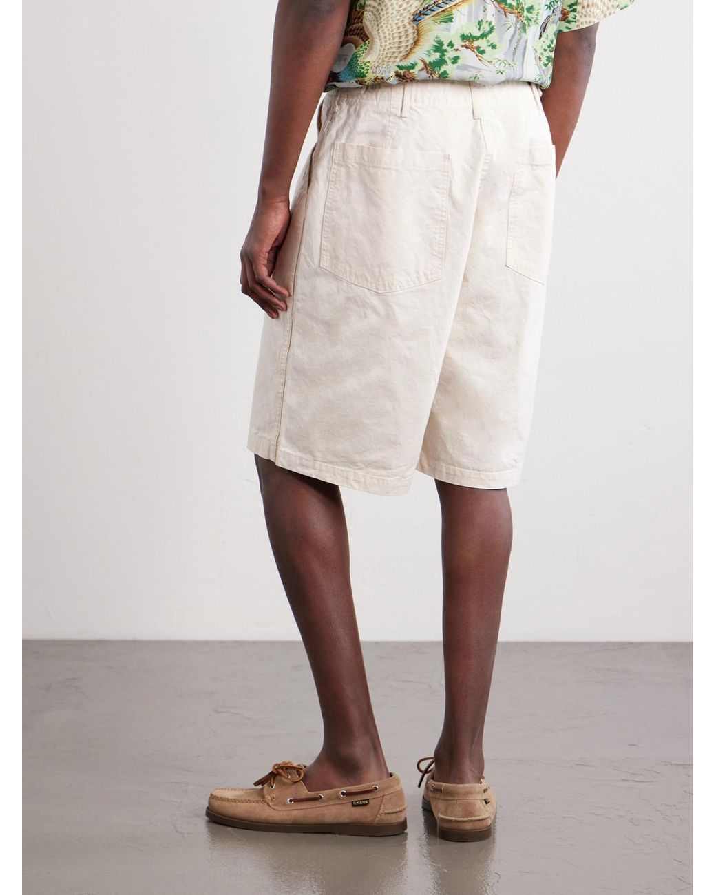 Orslow Natural Summer Fatigue Straight-leg Cotton Shorts for men