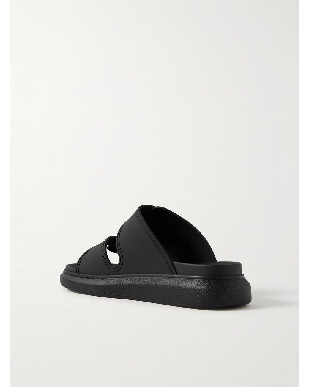 Exagerrated-Sole Rubber Slides di McQueen in Black da Uomo